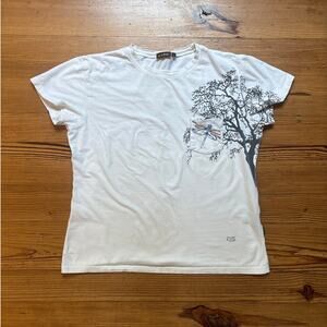 Kuhl white black‎ tree dragonfly graphic short sleeve shirt SIZE XL